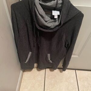 Sunday Charcoal Cowl Neck Sweater